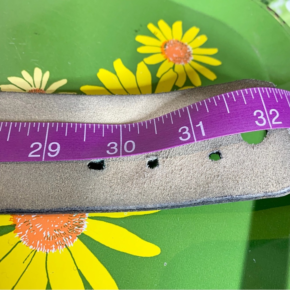 90s Wide Leather Waist Belt - Picture 7 of 8